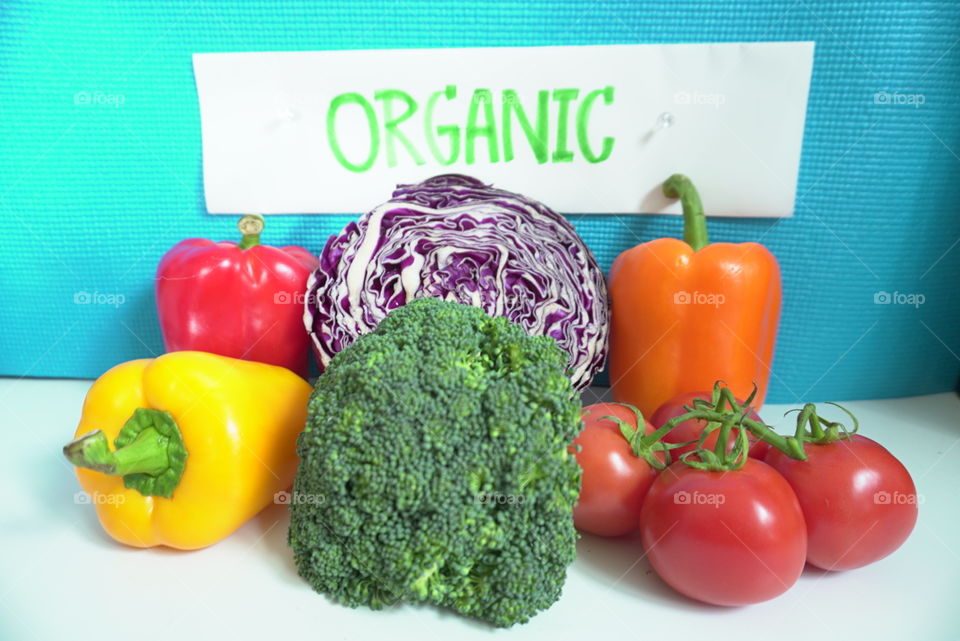 New Year resolutions healthy diet organic veggies