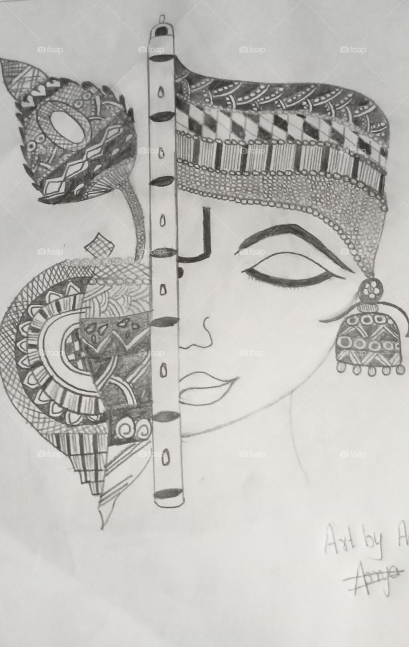 Mandala art work. Beautiful drawing photo image of mandal art work.