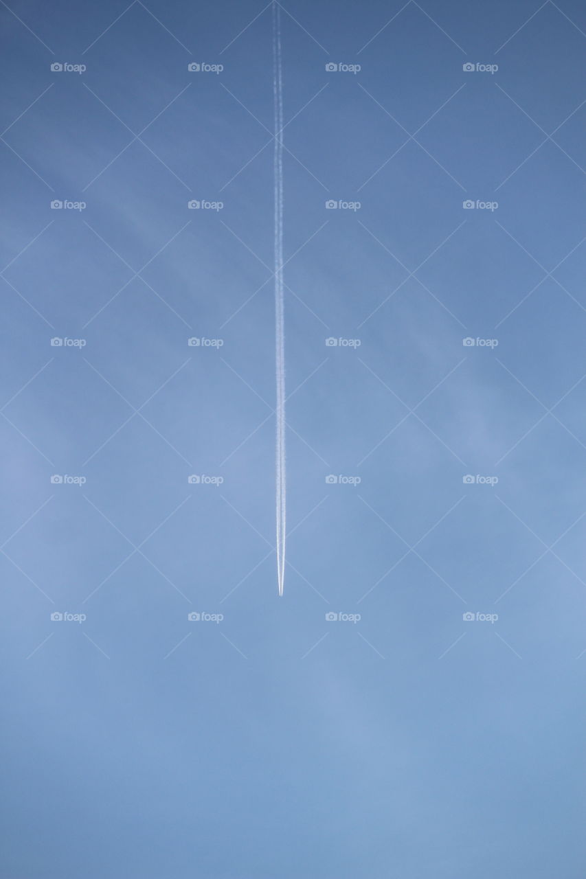 airplane trail in the sky