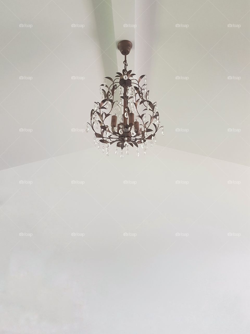 Chandelier in empty room