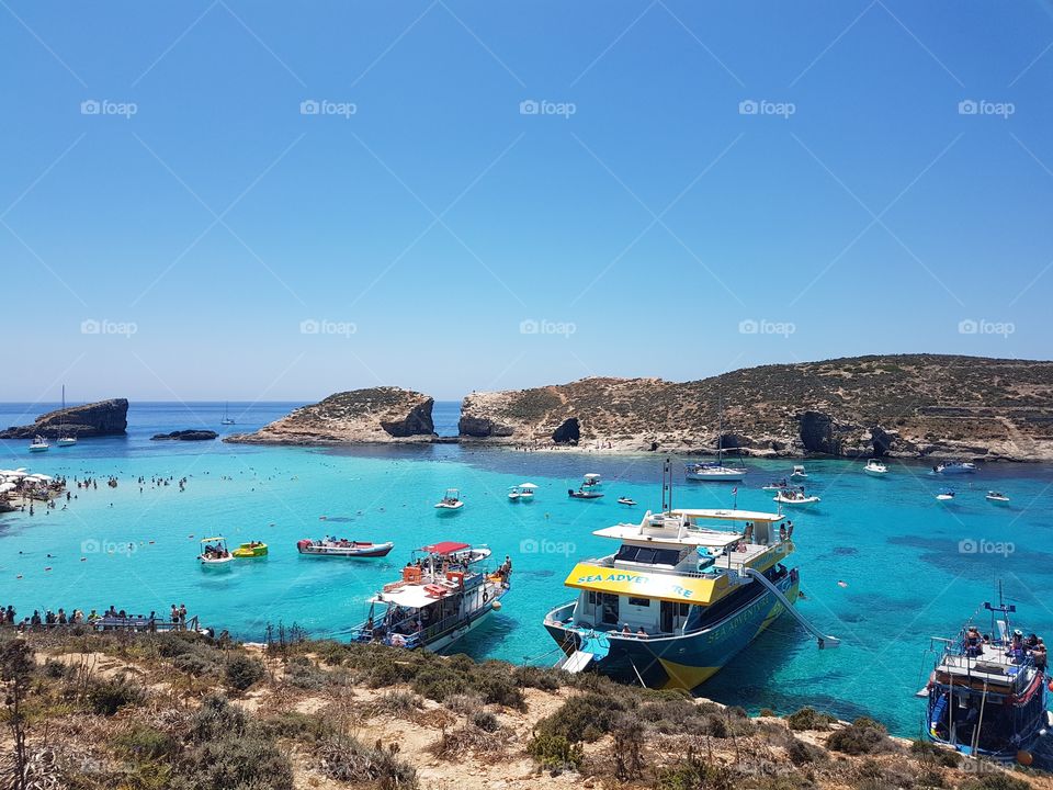 Blue lagoon, Comino Island, Malta