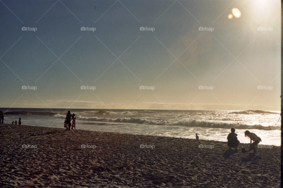 beach sky sand waves by be.adant