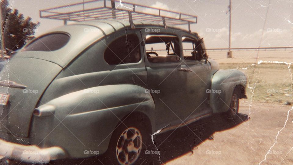 Parked beach side in cuba
