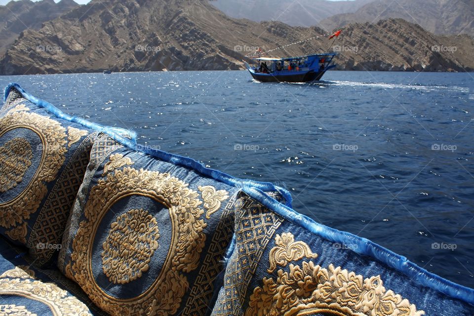 Traditional Oman dhow cruise ship