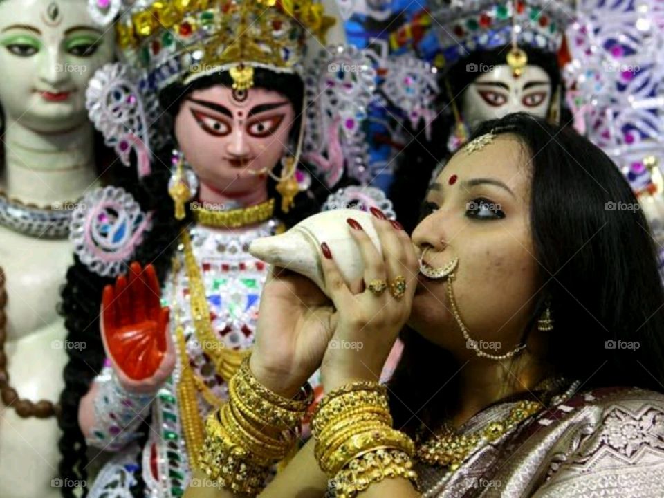Indian Bengali Traditional Festival Celebration.