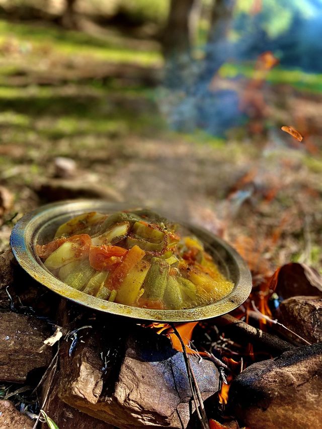 Tagine in the beautiful wilderness with a Moroccan flavor