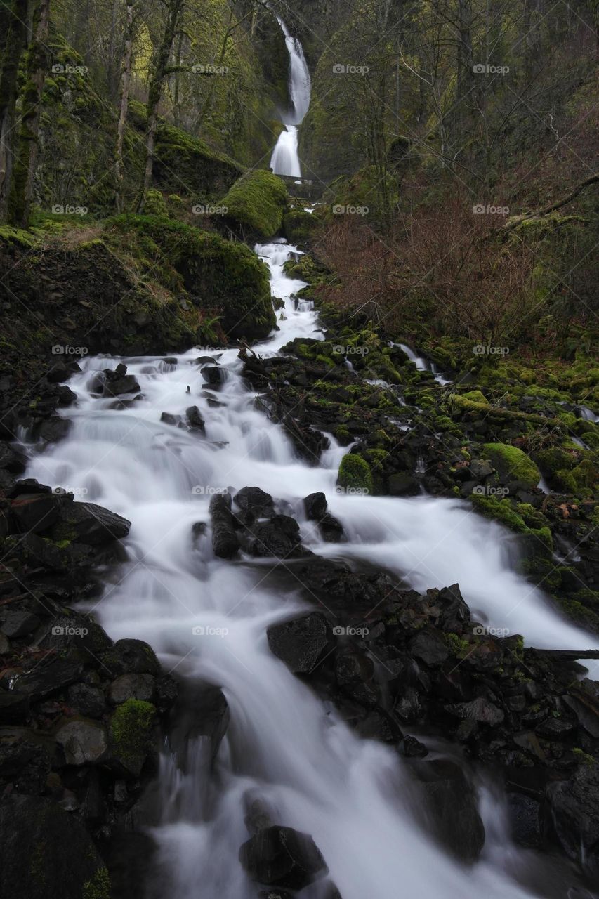 waterfall, water stream
