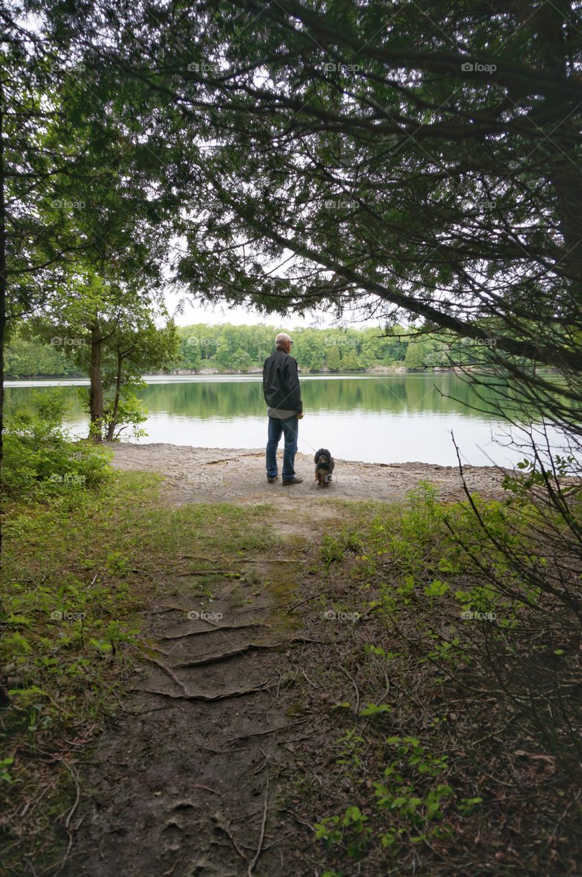 Nature. Man and Dog