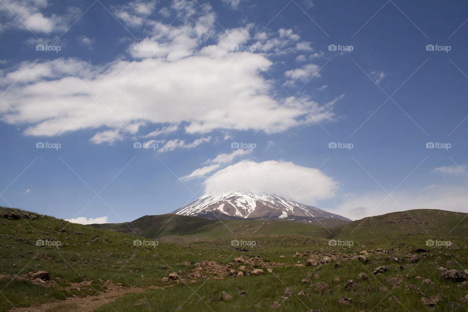 iran mountain cloud volcano by nader_esk