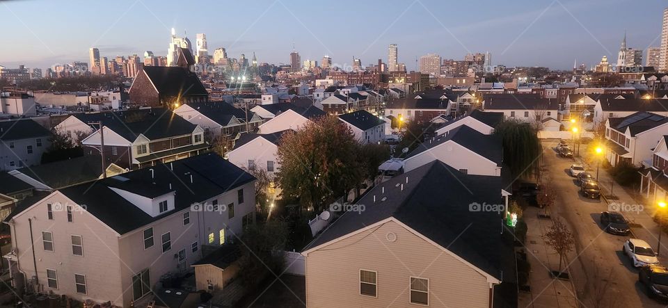 Thanksgiving evening in Philadelphia, Pennsylvania