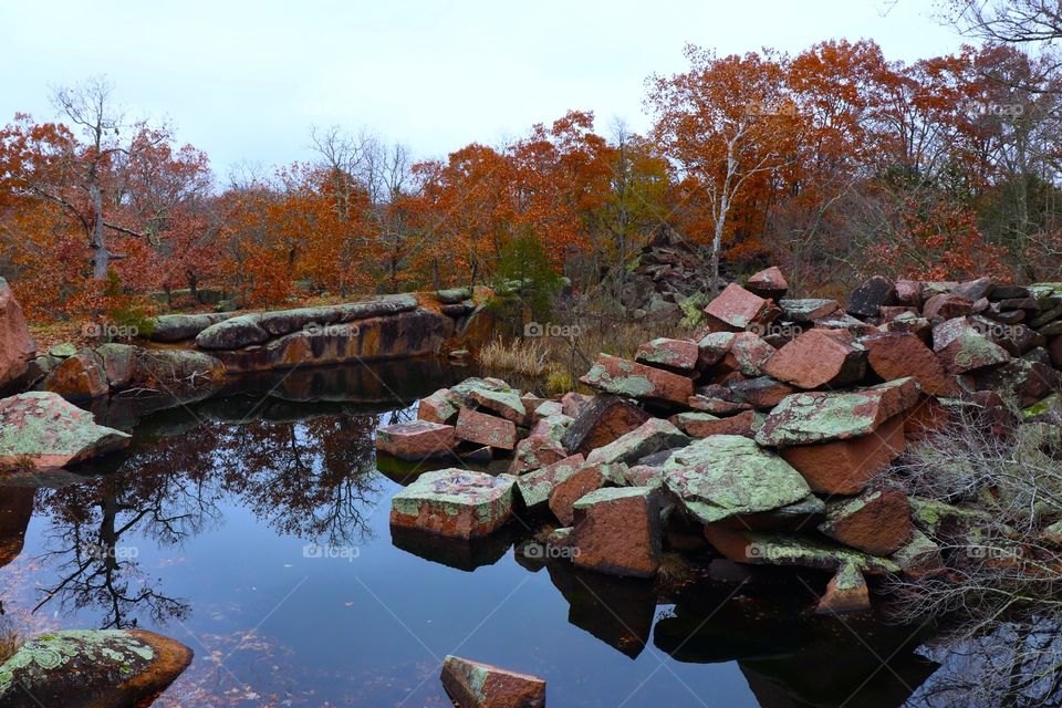 Old abandoned quarry at Elephant Rocks State Park 