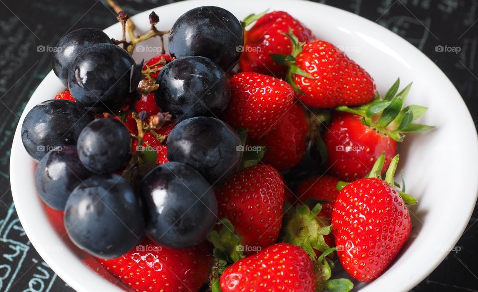 Pink Strawberry and Blue Berry Fruit