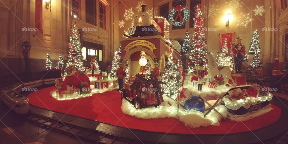 Christmas display at Kansas City Union Station