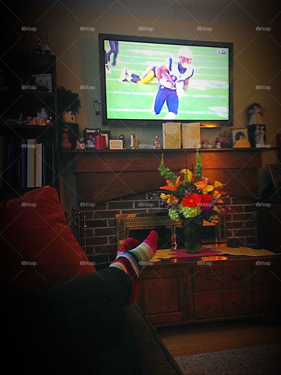Watching the game - Go Pats! 
