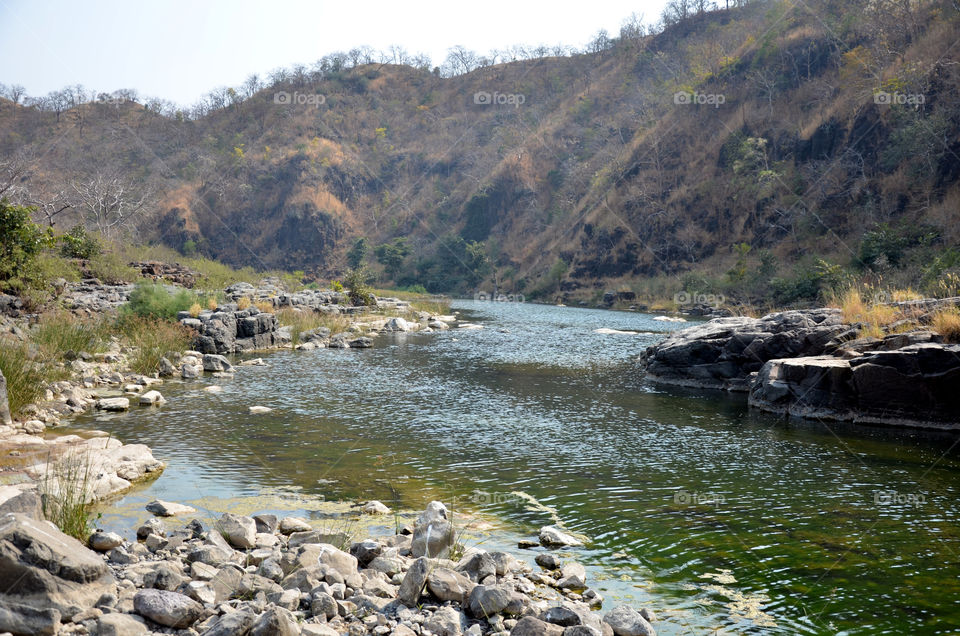 a wonderful river and mountain