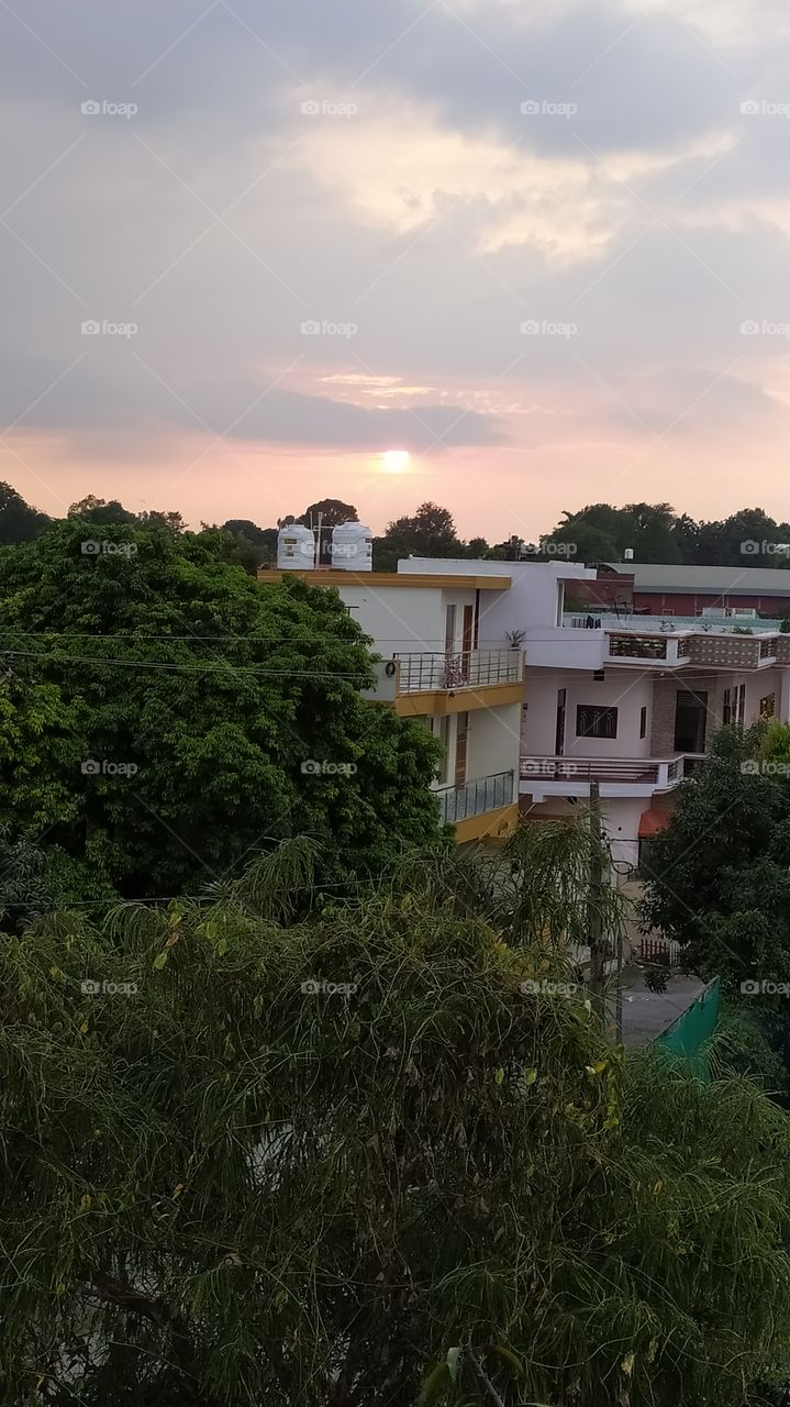 Splendour of sunset amidst monsoon clouds