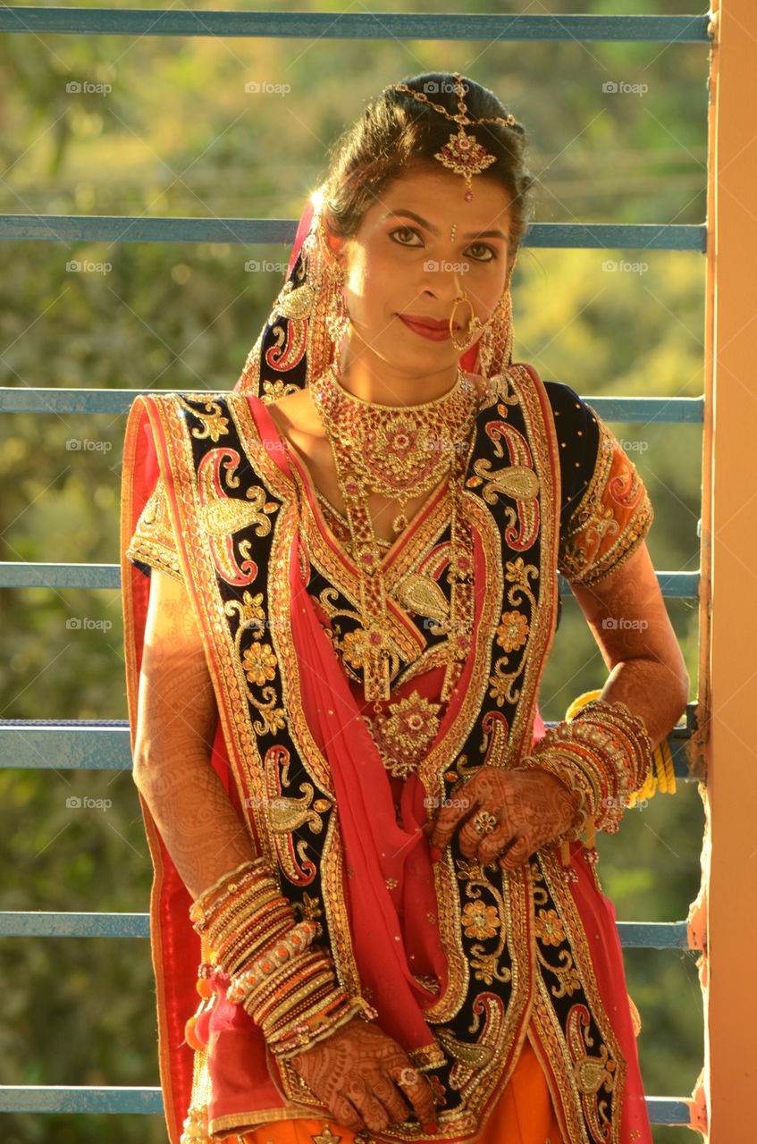 Portrait of an indian bride