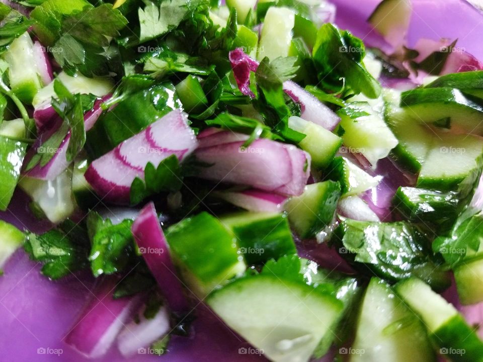 salad from close up