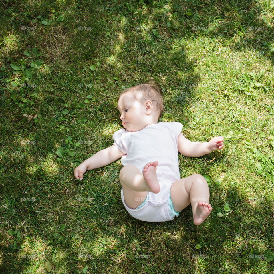 Baby in the garden