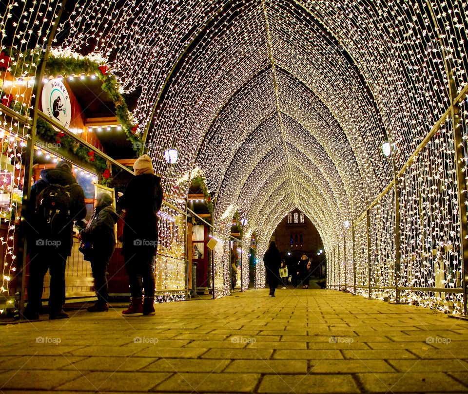 A beautiful tunnel of light giving us that magical Christmas spirit 