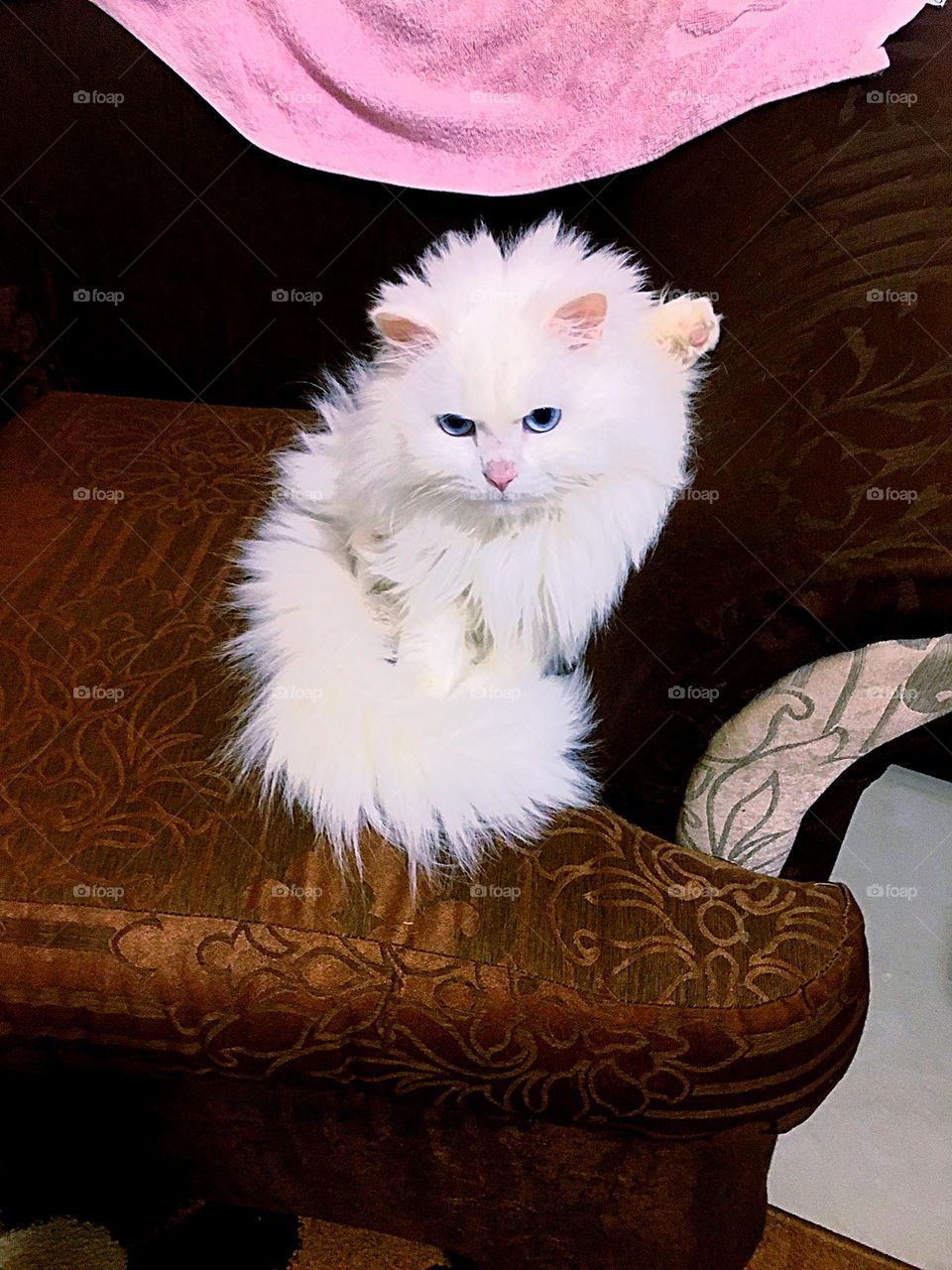 His hand over his neck 