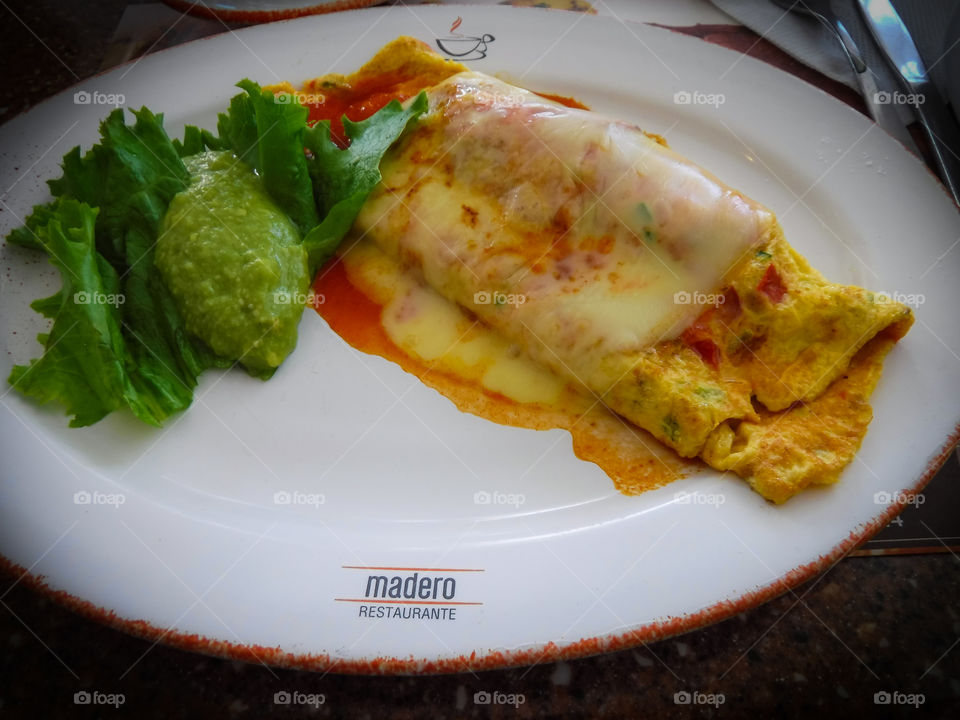A delicious omelette in Mexico 