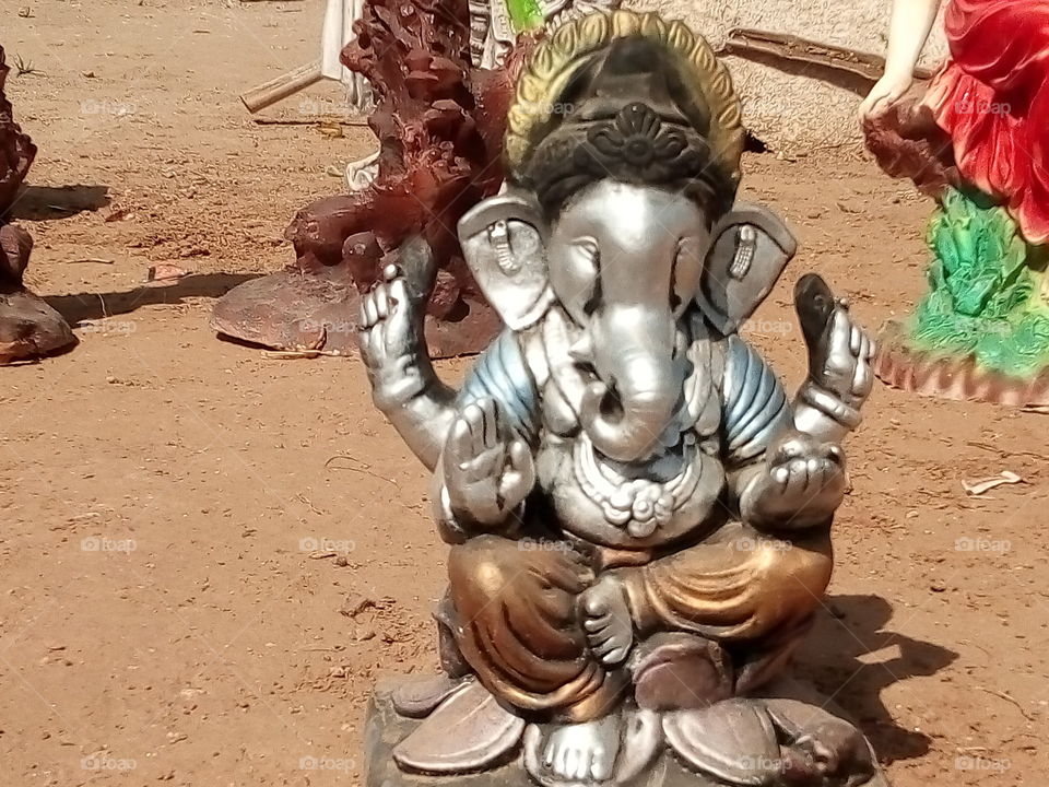 Shri Ganesha's statue made from p.o.p