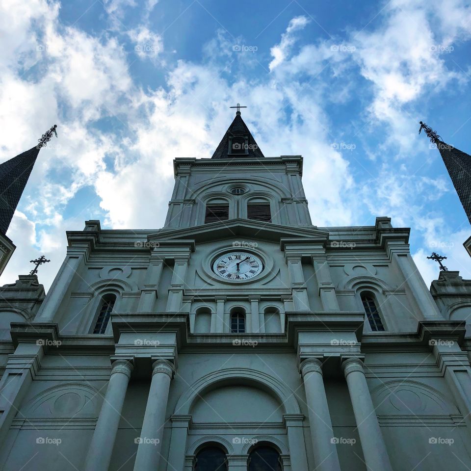 St. Louis Cathedral in Jackson Square located in New Orleans 