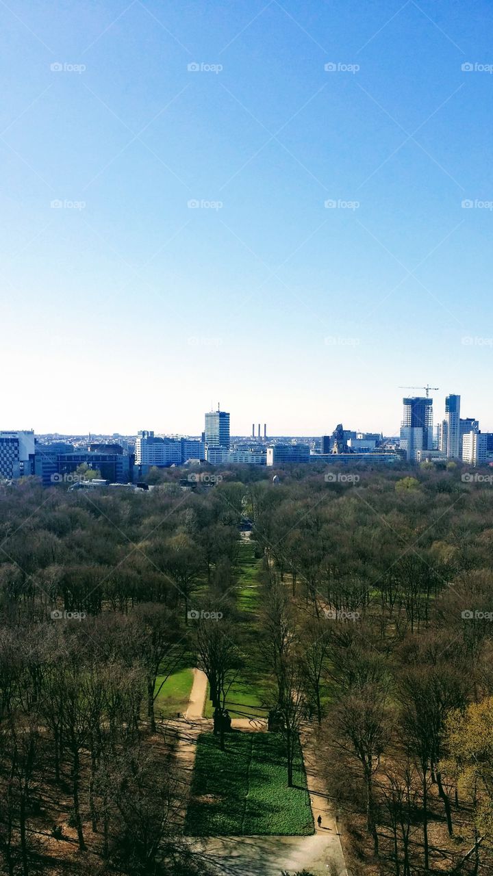 View over Berlin and Tiergarten