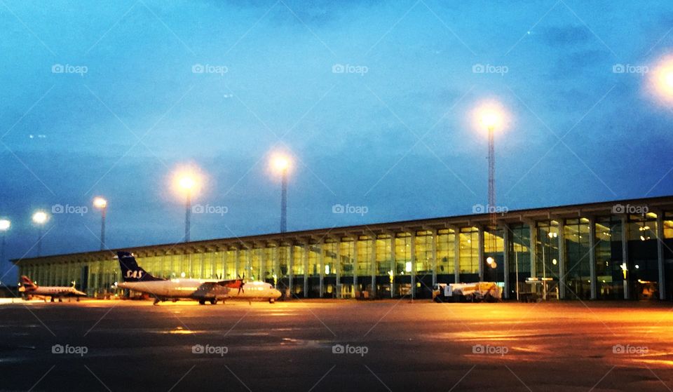 Airport by night