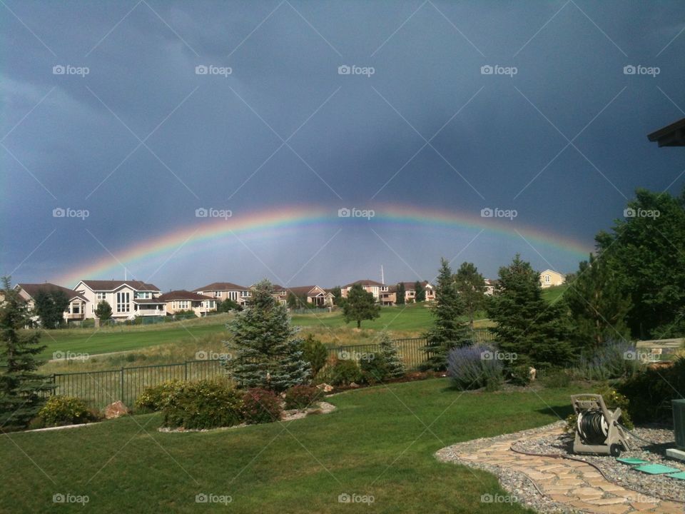 Rainbow on the golf course