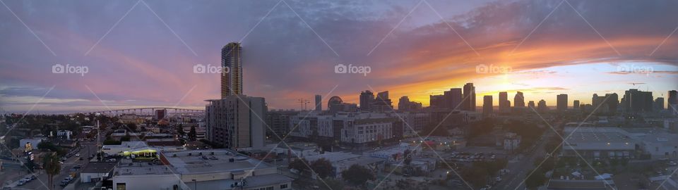 city Skype sunset