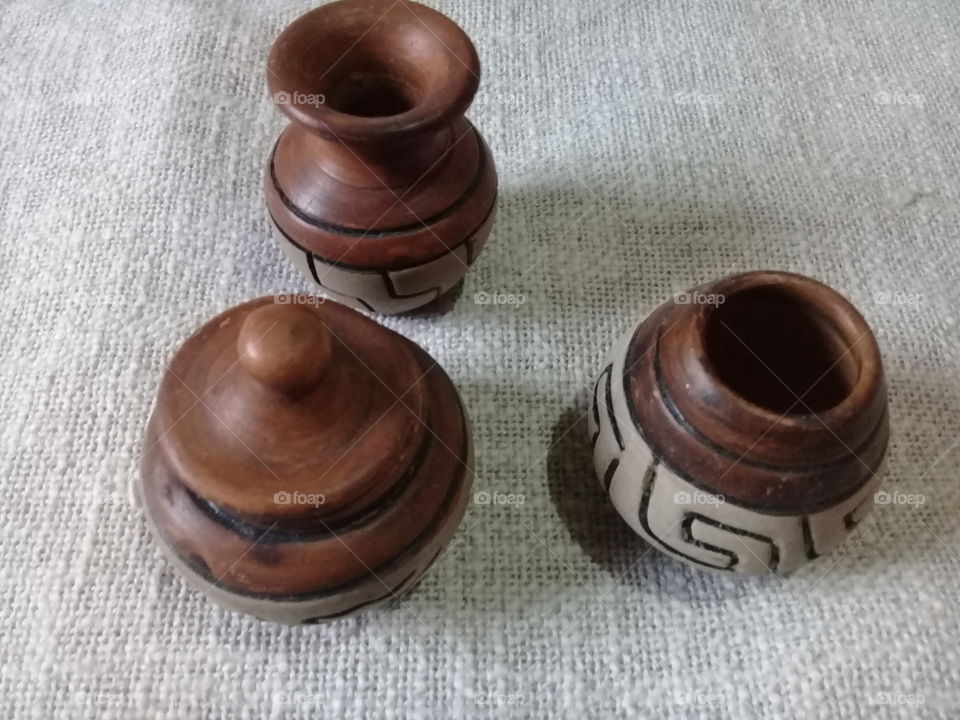 Clay pots. indigenous