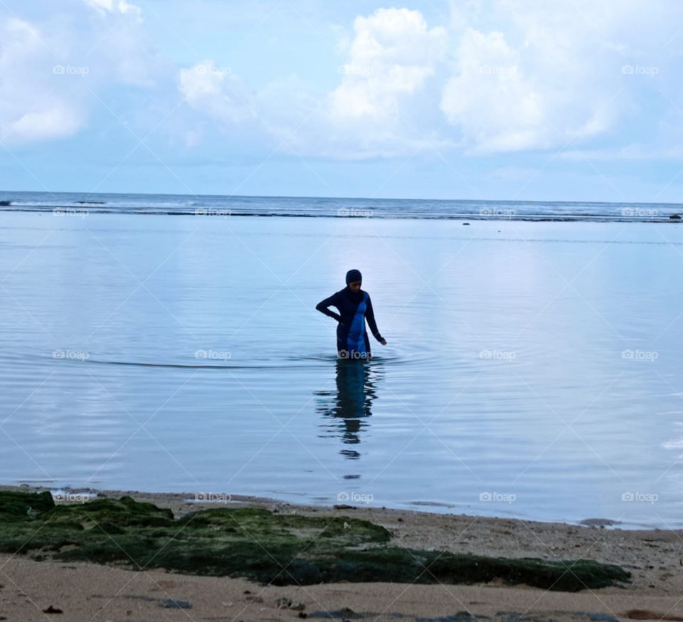 blue ocean in the morning