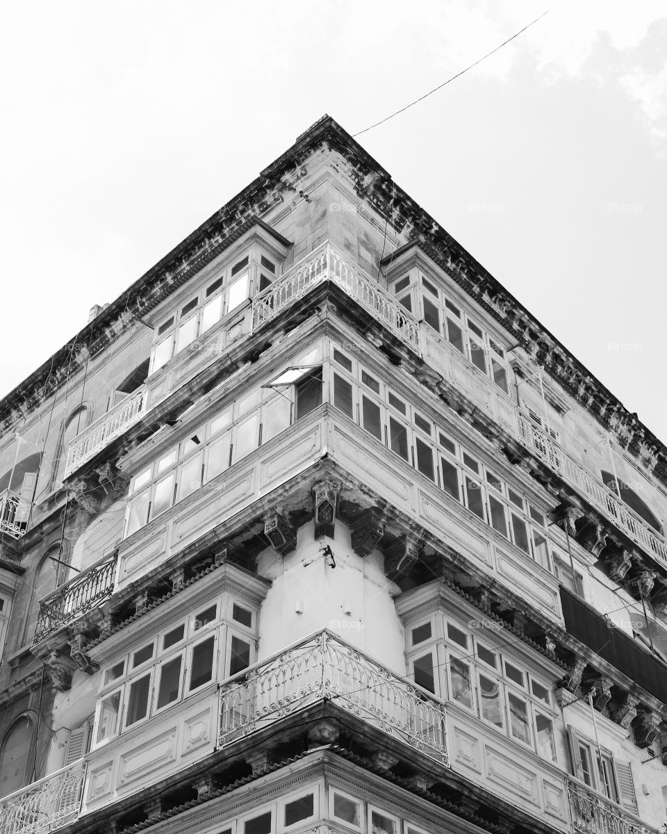 Black and white architecture, malta