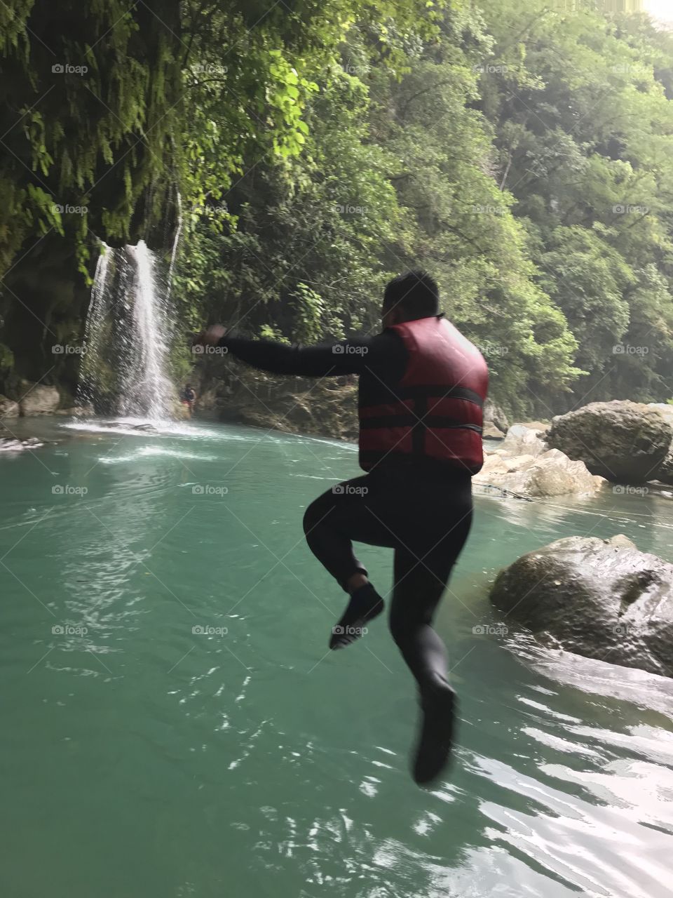 Sometimes you just gotta take the leap of faith into the deep and unknown. Mexico waterfalls in Punte de Dios