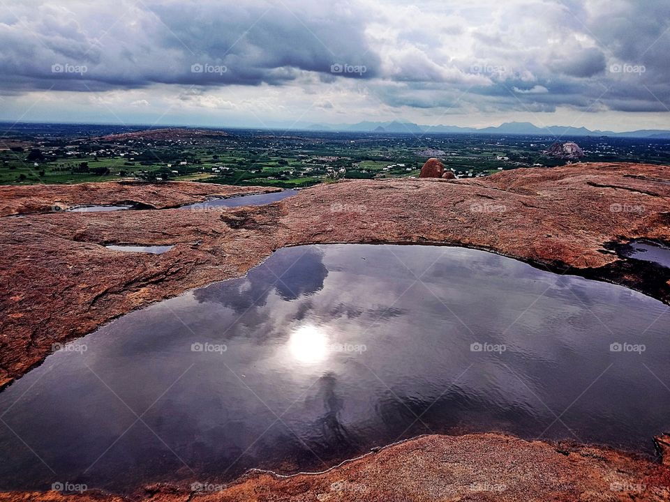 Sun reflection in water