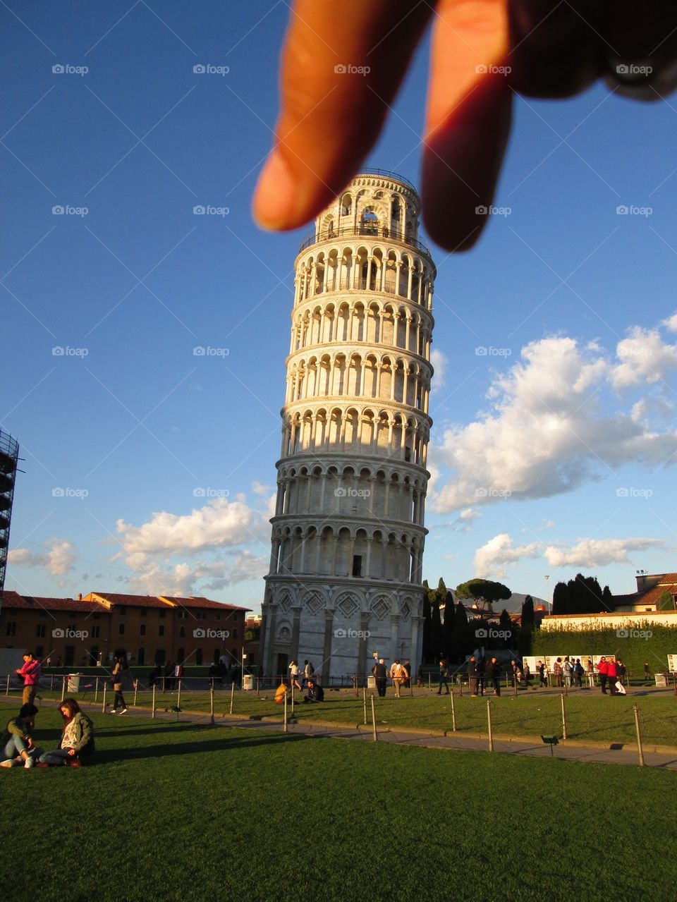 The leaning Tower of Pisa 