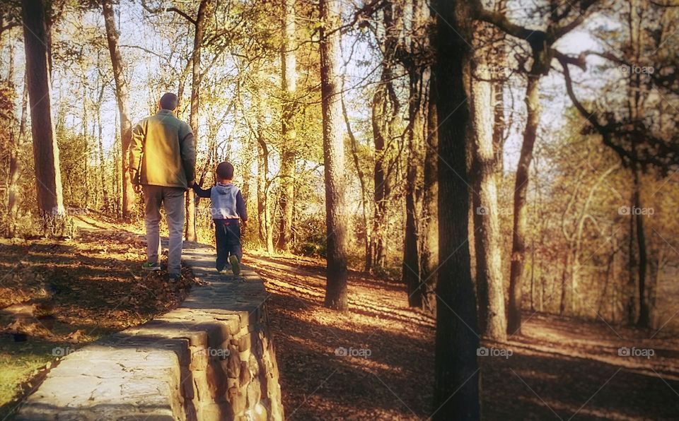 Walking the nature paths in the Ouachita National Forest Hot Springs Arkansas USA