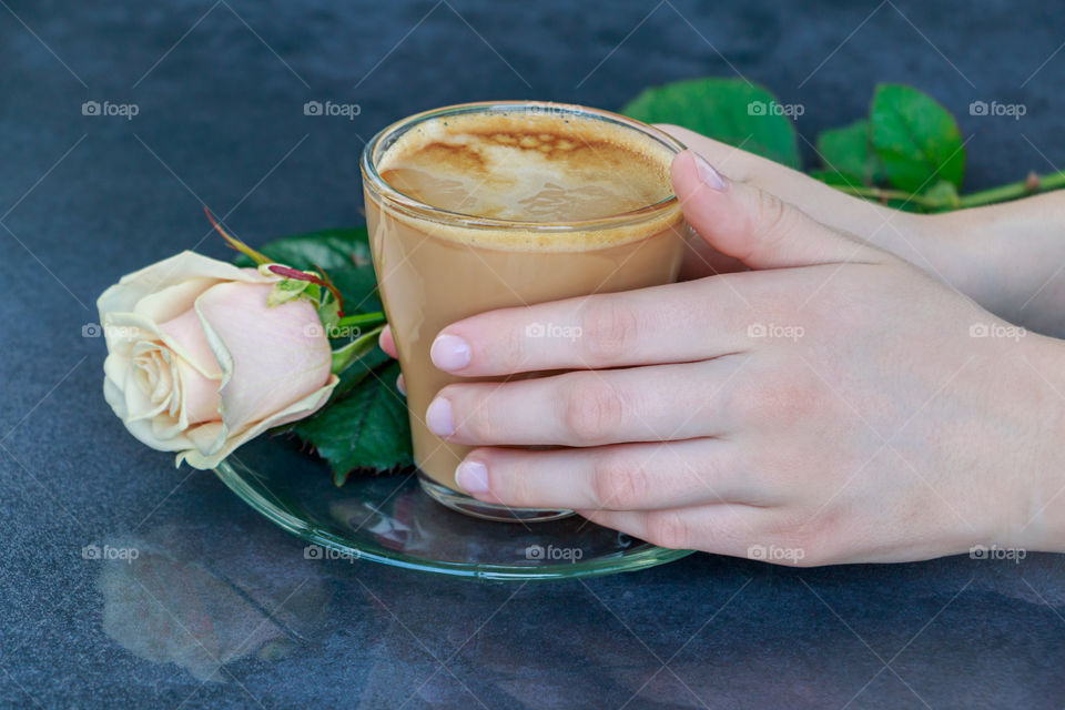 girl with cup of coffee