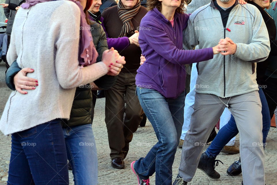 line dancing in the street