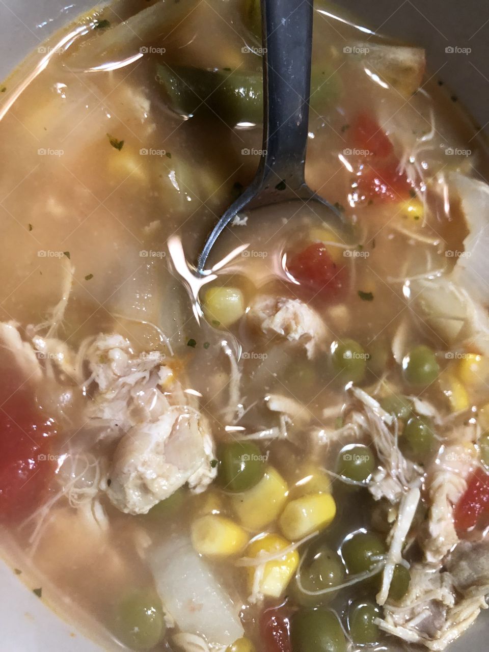 Home cooked chicken soup