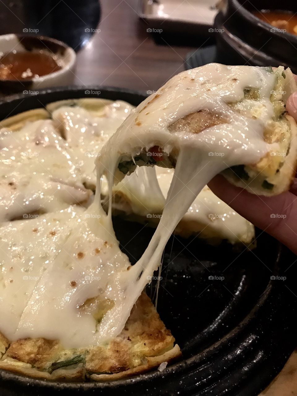 Korean pizza hot serve 