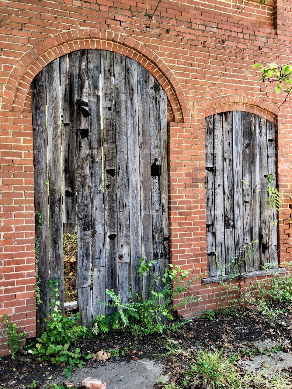 Old wooden door