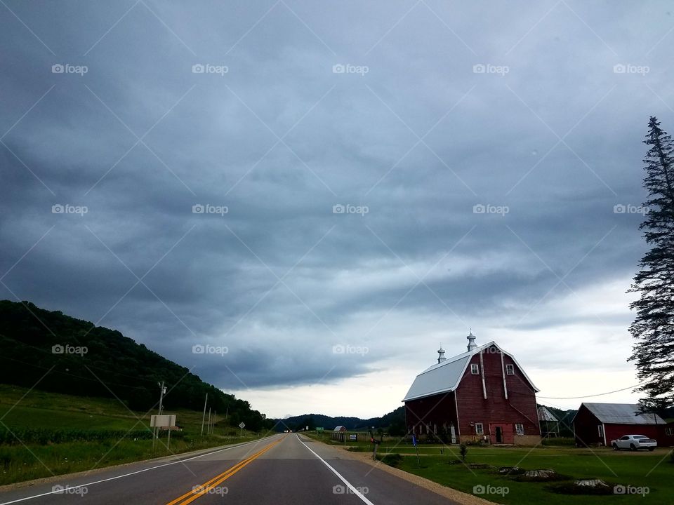 Driving the Back Roads and enjoying everything around us.  Watching the storm clouds moving in.