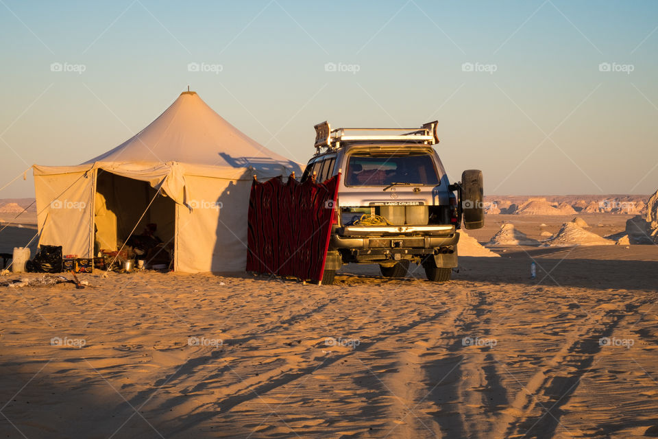 White desert in Egypt