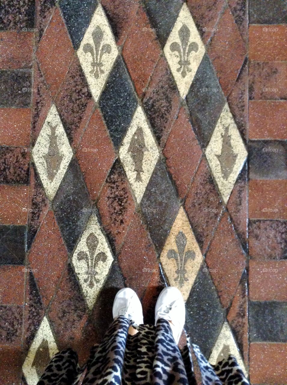 In Malbork castle on a very old floor