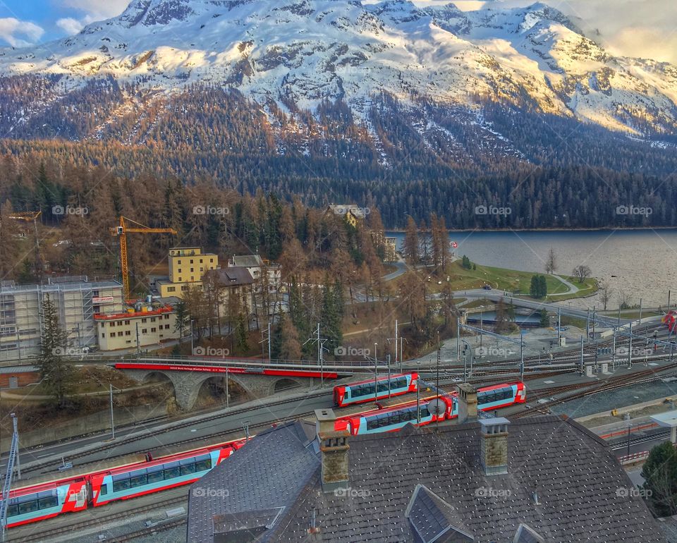 Trains in Saint Moritz