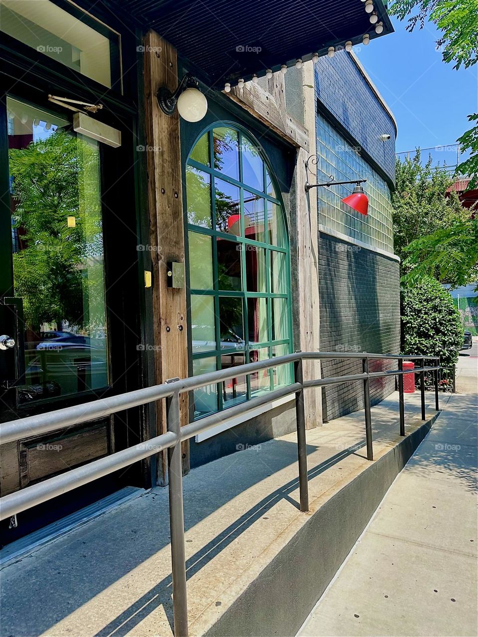 This is the lobby of the “BOX HOUSE HOTEL” on “Box Street” in “Greenpoint”, Bklyn at “Newtown Creek” by the “Pulaski Bridge”. The “Brooklyn Lantern”, a club and restaurant is also located on the first floor of the hotel. 2024. Hypnotic Productions