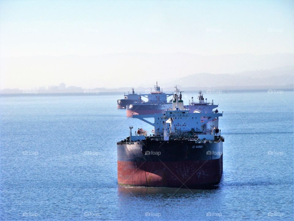 Ships at anchor near San Francisco